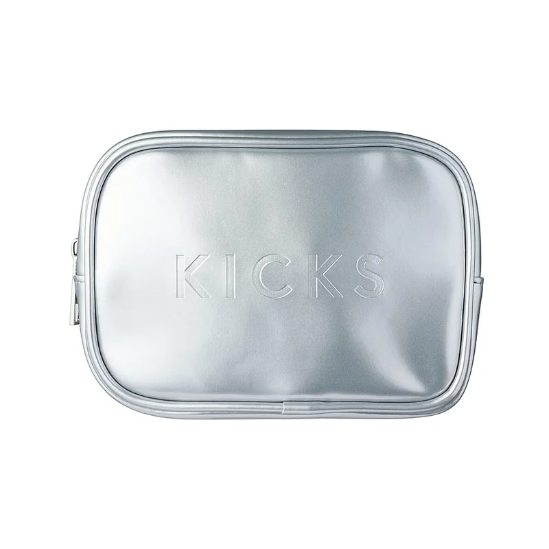 KICKS Beauty Small Boxy Make Up Bag Silver, Makeup, Makeup- & Toilettasker, Toilettasker