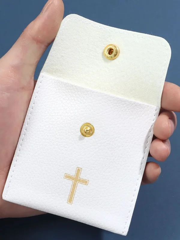AliExpress - 1/10 Stück Rosenkranzbeutel mit goldenem Kreuz-Aufdruck-Design, schöne Ledertasche, Lederschmuck-Reisetasche, Leder-Schmuckbeutel