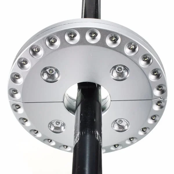 White Garden Umbrella Light, Umbrella Light with 28 LED Lights, Freestanding or Hanging Light, 3 Switching Modes to Adjust Light