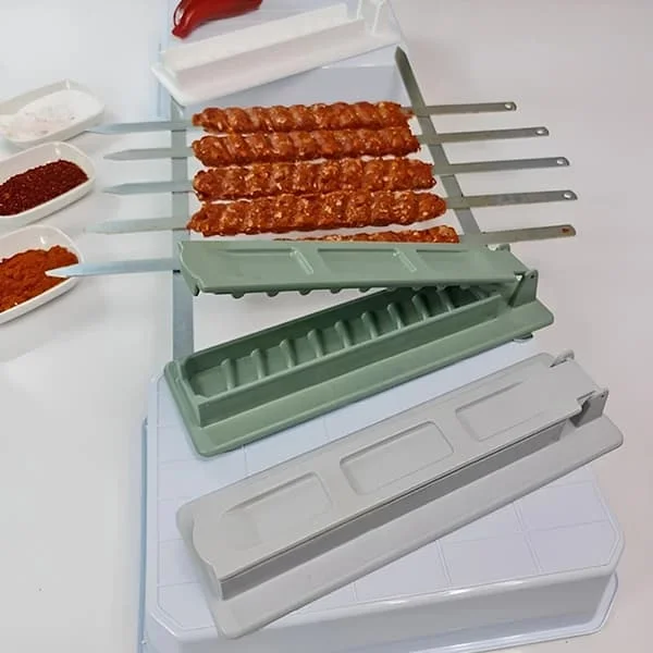 BBQ Kødspyd Maskine Genanvendelig til Kebab Presse Maskine Grill Forberedelse til Køkken Grill Tilbehør[GKS]