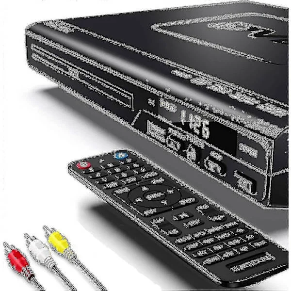DVD-spelare för TV Blu-ray DVD-spelare med fjärrkontroll HDMI-kabel Wigslar
