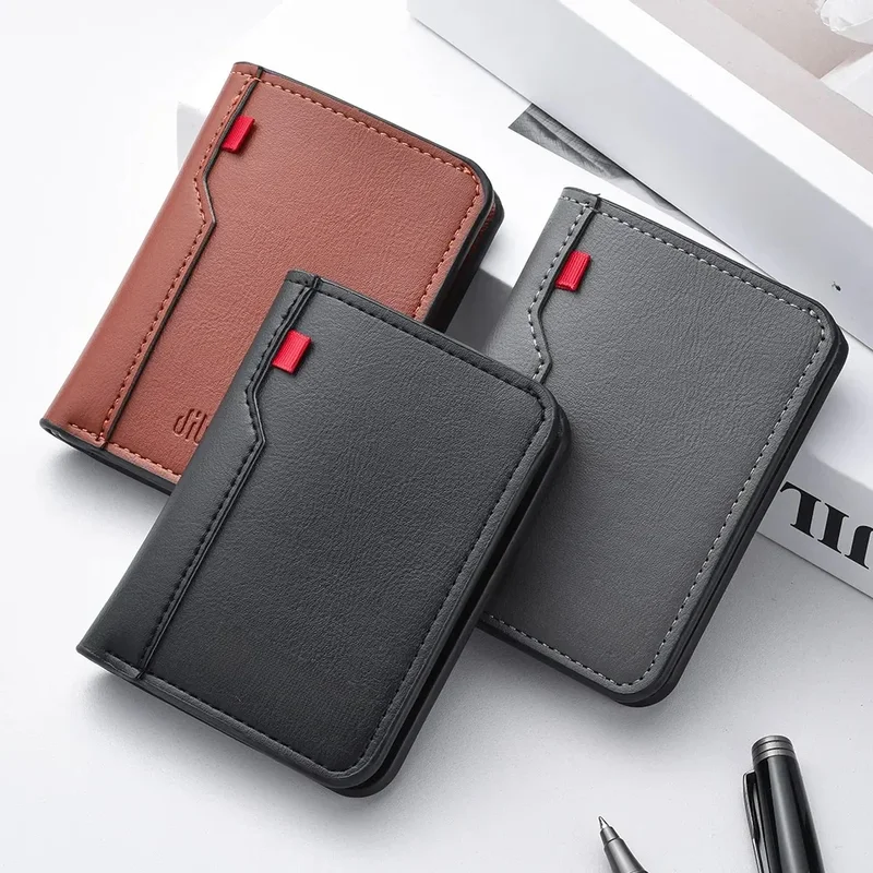 AliExpress - 1Pc Nieuwe Ultradunne Mini Zacht PU Leer Creditcard Portemonnee Houder Korte Verticale Hoge Kwaliteit Heren Portemonnee