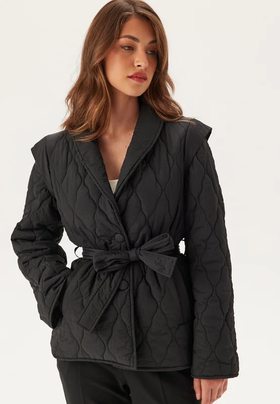 VILA - Vimarsa L/S QUILTED JACKET - Black Beauty
