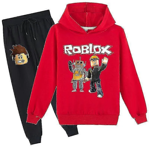 Roblox Hoodie Set Barn Varm Hoodie Kläder Roblox Tryckt Hoodie R