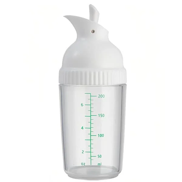 Kitchen Spice Bottle Leak-proof Seal Salad Dressing Spice Bottle, Salad Dressing Mixer, Blender, Drip-free, Soft Handle, BPA-free White