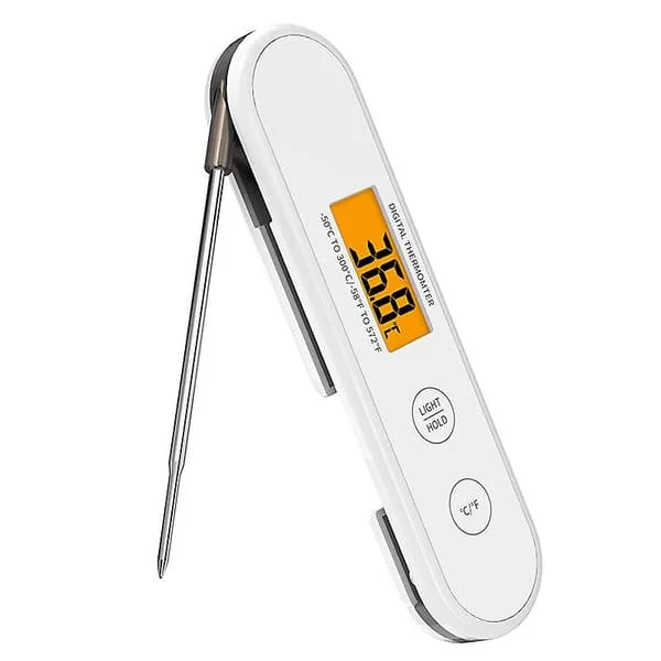 Digital termometer för omedelbar avläsning av kött, digital termometer för matlagning, stekning, rökning, grillning, ugn, vattentät kökstermometer med