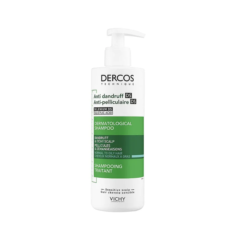Vichy Dercos Skælshampoo til Normal/Fedtet Hårbund 390 ml, Mænd, Hår, Skælshampoo