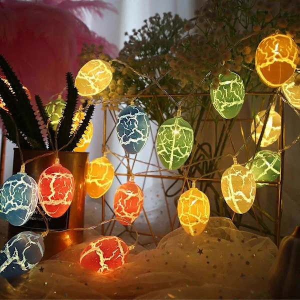 The Nightmare Before Christmas Påskdekorationer Ljus Påskägg LED-Ljusslinga Batteridriven