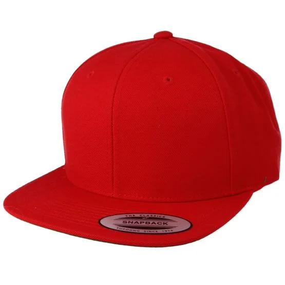 Yupoong - Rojo snapback Gorra - Red Snapback @ Hatstore