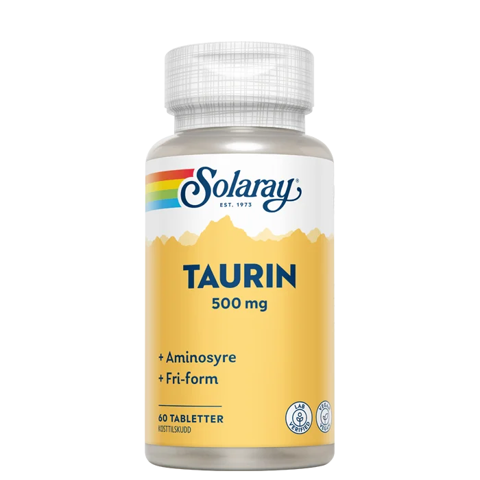 Solaray Taurin Aminosyror 60 tabletter