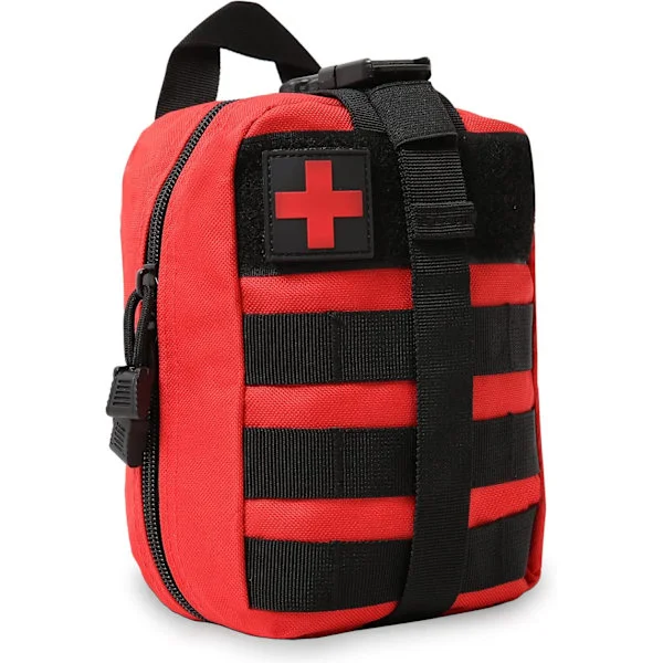 Taktisk førstehjælpstaske, Emergency Survival First Responder Medic Taske, Førstehjælpsbæretaske Egnet til udendørs vandreture, camping, klatring og 