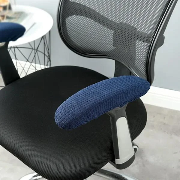 Kontorstol Armlæn Slipcovers Betræk Puder Flexib Mørkeblå One Size