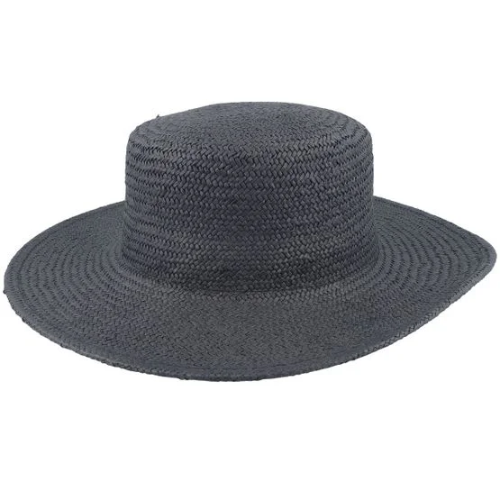 Headster - Black straw Kapelusz - Kids Take Cover Black Straw Hat @ Hatstore