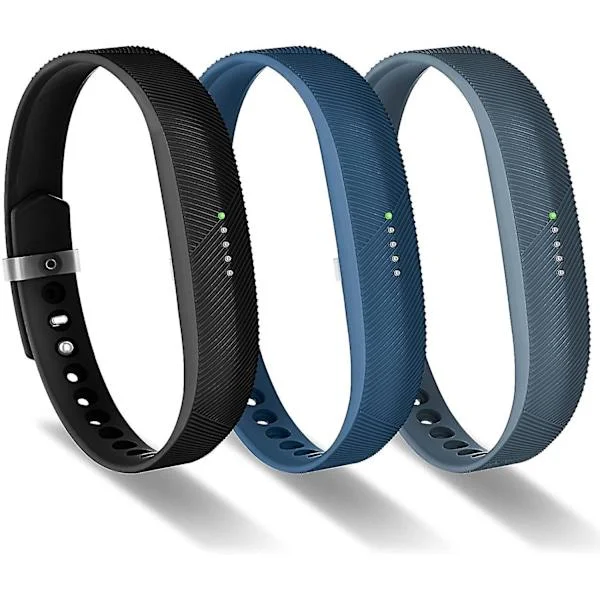 3 st kompatibla med Fitbit Flex 2 Band, ersättningsband Flex 2 Sporttillbehör Armband, mjukt silikonband med spänne, stor