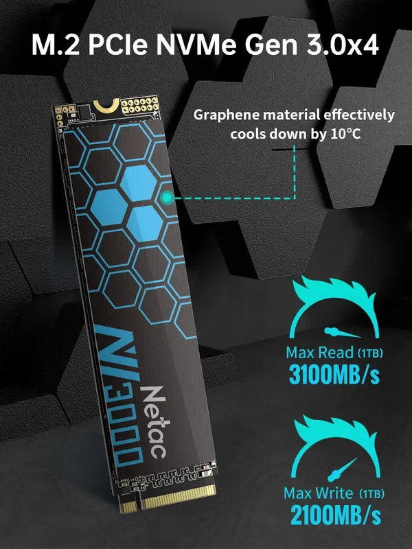 AliExpress - Netac NV3000 SSD M2 NVMe 3500 mo/s PCIe 3.0 HD 250GB 500GB 1 to 2 to M.2 disque dur interne disque SSD pour ordinateur portable de bureau