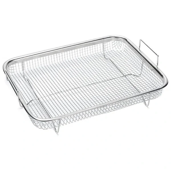 (pow yeah!) ildfast form, grillkurv i rustfritt stål, non-stick nett, brettgitterkurv
