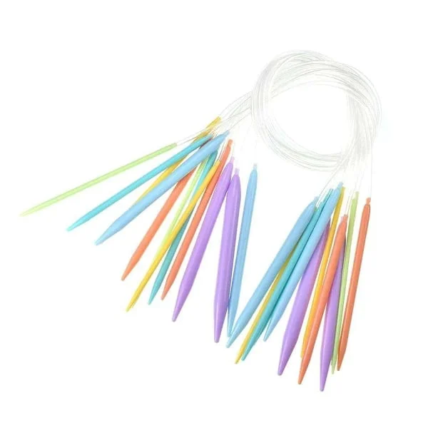 12 plastik strikkepinde 80 cm, runde strikkepinde, værktøj til strikkeprojekter