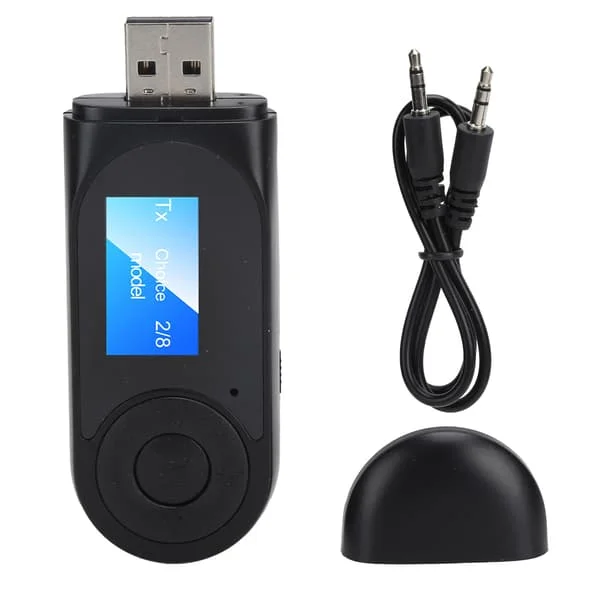 2 i 1 Bluetooth Adapter Bluetooth 5.0 Audio Modtager Sender med Håndfri Funktion