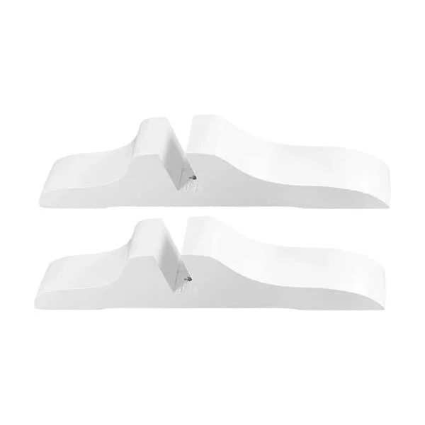 2 Pieces Privacy Screen Holders Wooden Screen Feet Wooden Frame Stable Partition Thickened Room Divider Stand Wooden Screen Base White
