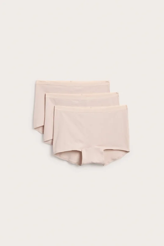 Kappahl | Boxertrosor i bomull 3-pack Ljusrosa 2XL | Dam