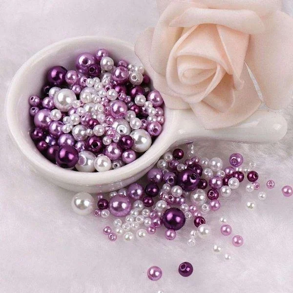 Acrylic beads - 150 pcs - Jewelry making - DIY - Pearl imitation multicolored