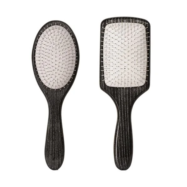 Paddle Brush with Metal Bristles - Hair Brush for Women/Men/Kids to Detangle and Massage, Anti-static, Best for All Hair Types (2 Pack)
