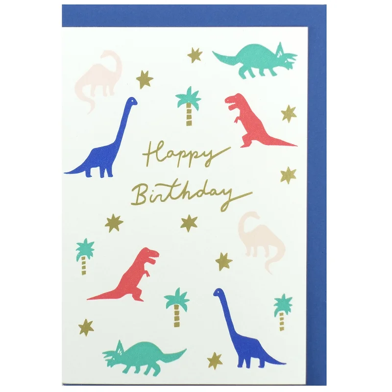 Greeting Life Gratulationskort med kuvert Dinosaurier