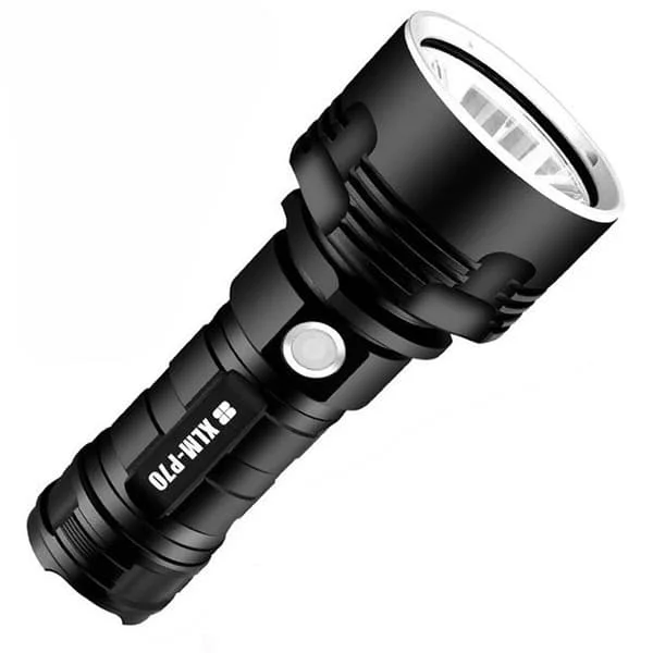 P70 Udendørs LED Lommelygte Høj Effekt USB Genopladelig 26650 Super Lys Aluminium - 1 stk