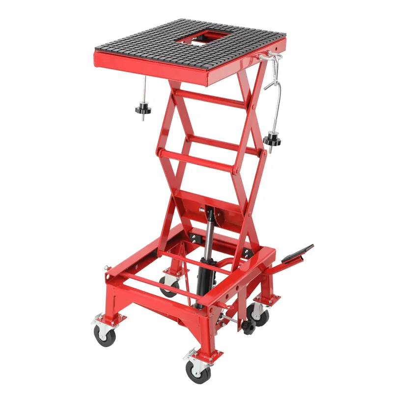 AliExpress - Table élévatrice hydraulique pour moto 350 LBS, plateforme de levage pour moto, cric à ciseaux pour ATV, moto tout-terrain, réparation de