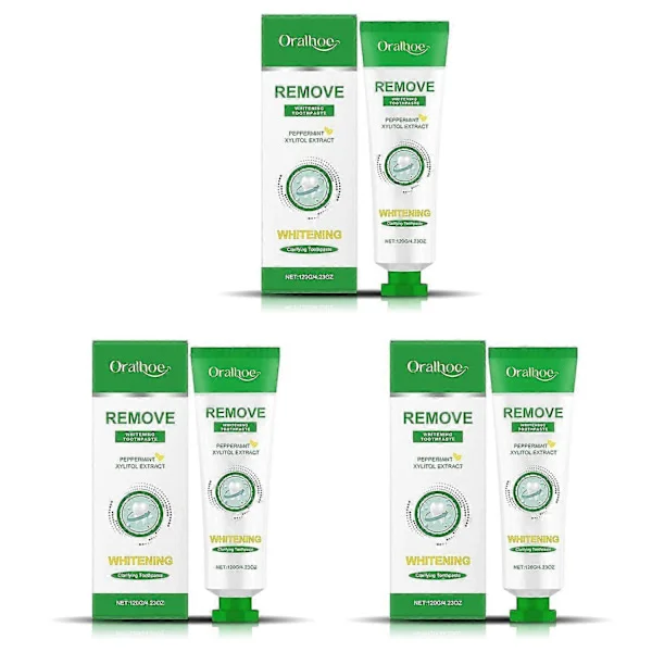 1-3 stk Xylitol tannkrem, Xylitol flekkfjernende tannkrem, Ultra blekende tannkrem for kvinner og menn