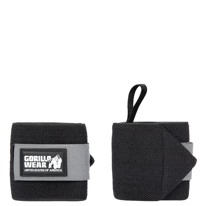 Gorilla Wear Gear Wrist Wraps Basic Sort/Grå