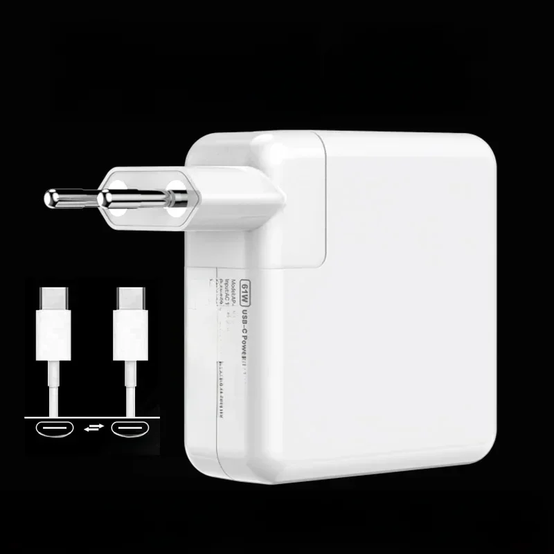AliExpress - Chargeur pour ordinateur portable MacBook USB-C (type-c), 61W, pour Macbook Air A2337 Macbook Pro A2338 A1706 A1708 M1M2, puce 