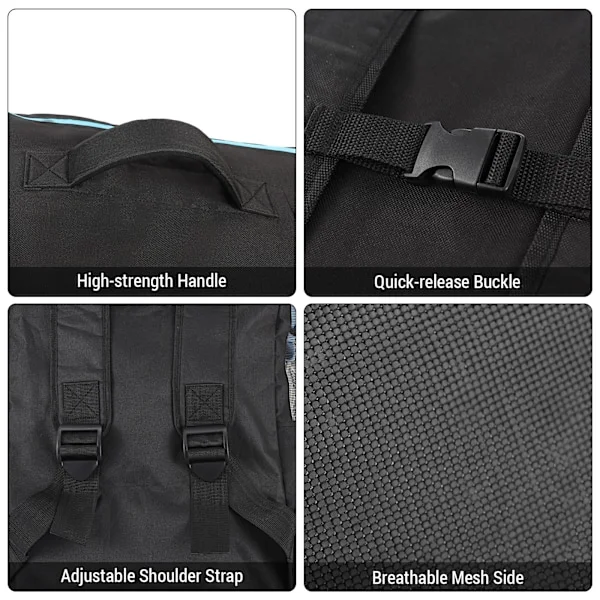 125L Oppblåsbar Paddleboard Bag SUP Board Bag Surfebrett Ryggsekk Stand Up Board Skulder Ryggsekk