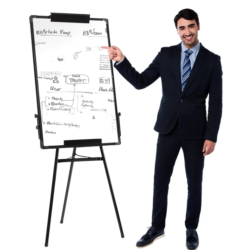 AliExpress - Conferentiezel - Uitwisbaar en magnetisch whiteboard - In hoogte verstelbaar en flexibel gebruik, 90 x 60 cm