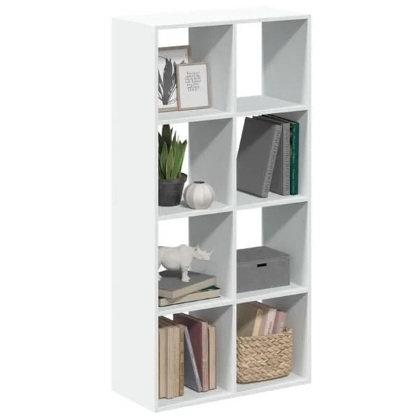 vidaXL Rumsavdelande hylla vit 69,5x29x137,5 cm, hylla, bokhylla, förvaringshylla, bibliotek, 858021