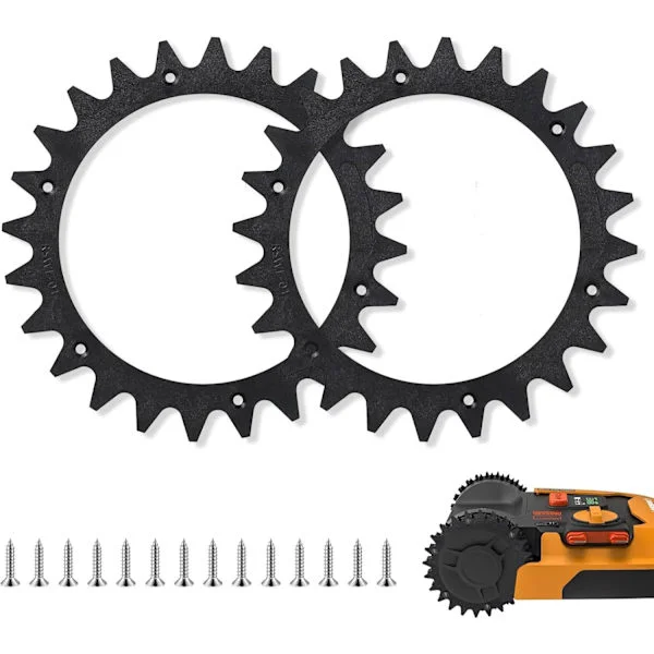 Vetoluistonastat Ø 205 mm, 12 ruuvilla, robottiruohonleikkurin nastat Worx Landroid S/M S300[WR130E]/M500[WR141E]/M700[WR142E]/M1000[WR143E]/S450i[WR
