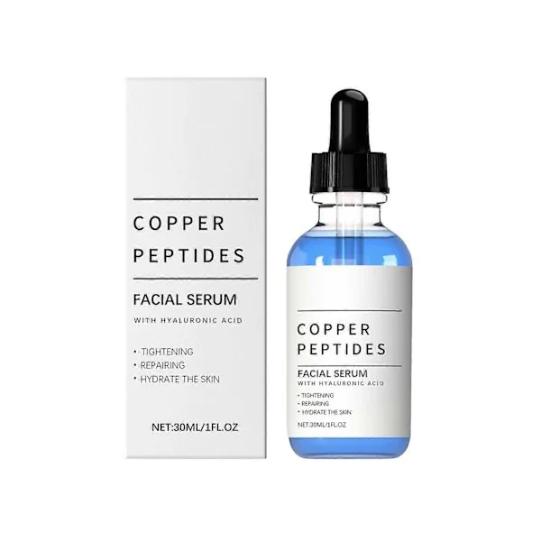 Hyaluronsyre - Anti-aging ansigtsserum for hudens glathed Kobberpeptider serum til ansigtet - med GHK-Cu og, fast udseende, hudens elasticitet, 
