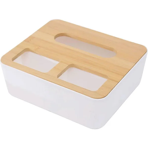 Servettlåda, Servettdispenser Näsduksdispenser Multifunktionell Praktisk Näsdukslåda Japansk Stil Bambuträ Servettorganisatorfodral