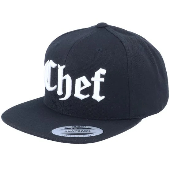 Blackletter - Negro snapback Gorra - 3D Chef Black Snapback @ Hatstore