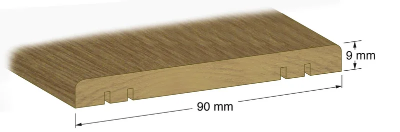 Duri 113325 Tröskellist profilfräst 90 x 1000 mm, Byggmaterial