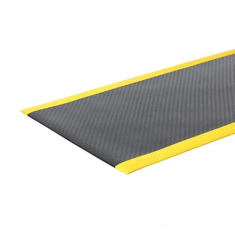 Anti-fatigue non-slip mat SECURE, per metre, W 1220 mm, black, yellow