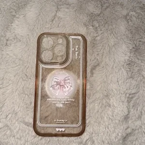 iPhone 14 Pro Skal Bling Bling Pink Bow