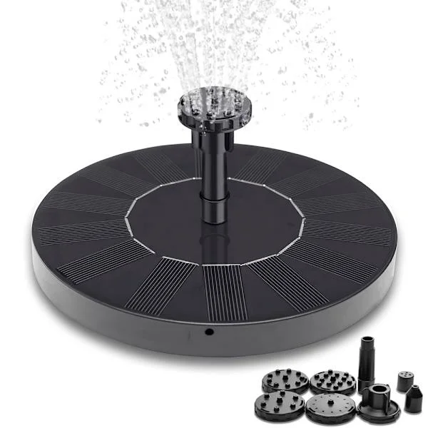 Sommersalg Fontene - Solar Fontene / Vannfontene Solcelle - 16 cm Svart Svart Svart Svart_xx