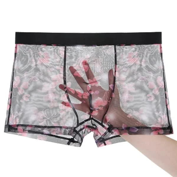 Herre Undertøj Herre Ultratynde Gennemsigtige Boxershorts Herre Mesh Underbukser Homme Underbukser Boxer Komfortable Herre Underbukser AB200 AB200