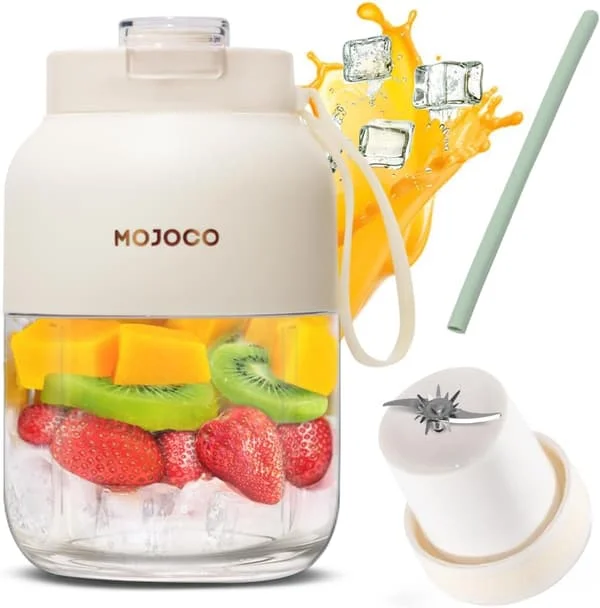 Portable Smoothie Blender - 710 ml Cordless, Stainless Steel Blades for Kitchen, Office & Gym