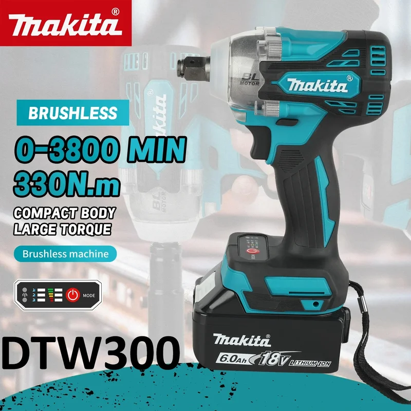 AliExpress - Makita DTW300 18V Werkzeugset Bürstenloser Akku-Schlagschrauber 330Nm Drehmoment Windkanone Reifenentferner Lithium Auto-Reparatur