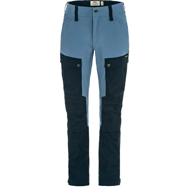 Fjällräven Women's Keb Trousers Curved in Dark Navy/Dawn Blue | Size: 44/Short, G-1000/Polyamide/Elastane