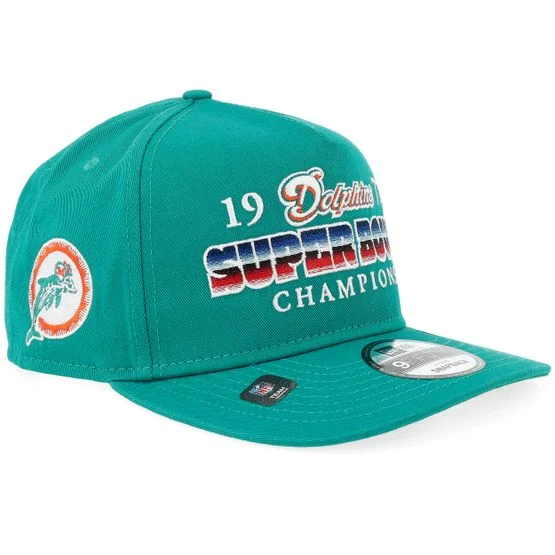 New Era - NFL - Green - adjustable - Cap - Miami Dolphins 9FIFTY Historic Teal A-Frame Adjustable - Hatstore