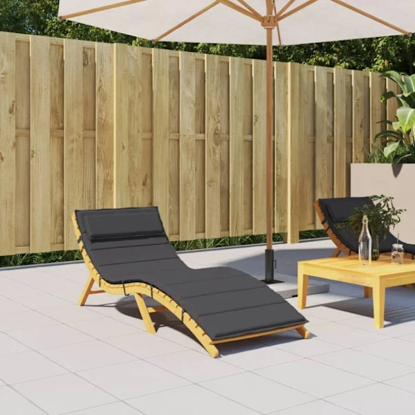 Dyna till solsäng svart 180x60x4 cm oxfordtyg