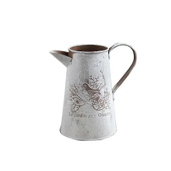 Trädgård hink blomsterarrangemang hink trädgård shabby vas kruka tunna kruka kreativ vintage skrivbord växter vas för heminredning